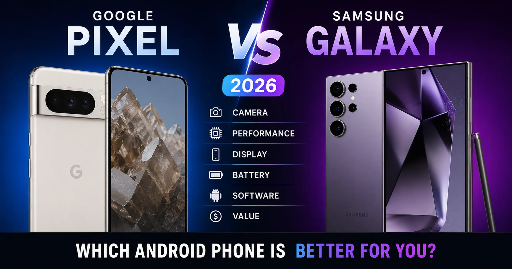 Google Pixel vs Samsung Galaxy 2026